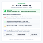VitalBooster Vitality (h-ONE+) – tekutý multivitamin, složení, dávkování a certifikace Kölner Liste